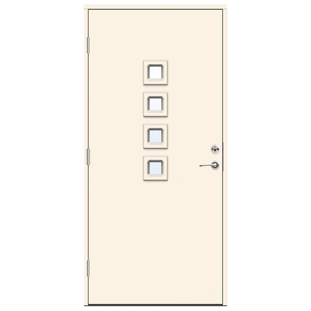 YTTERDÖRRSSET OSLO VIT NCS S 0502-Y 105MM KARM 10X21V | Beijerbygg Byggmaterial